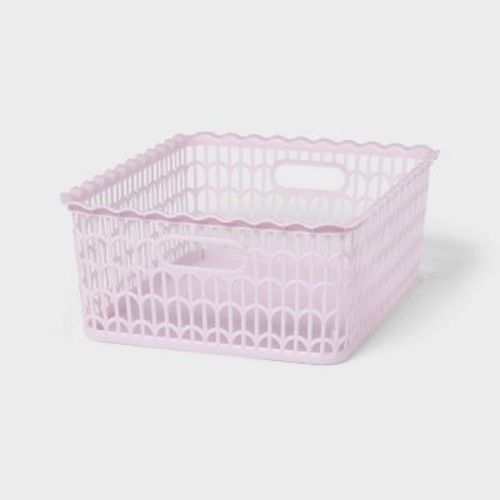 Wave Scallop Decorative Basket Medium Purple - Brightroom™