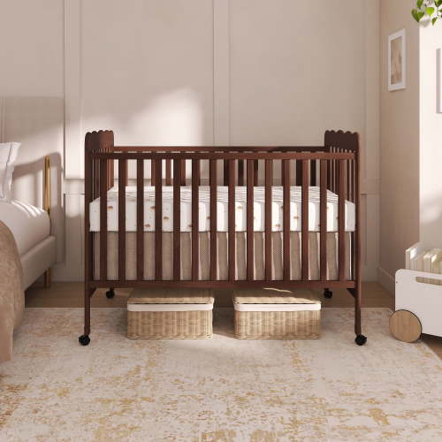 Dream On Me Carson Classic 3-in-1 Convertible Crib in Walnut, Greenguard Gold Certified