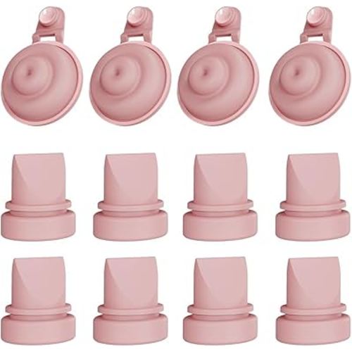 8pcs Duckbill Valves and 4pcs Silicone Diaphragms Compatible with Momcozy Mobile Flow M9, Mom Cozy M9 Replacement Accessories, Breastfeeding Parts, Replace for Momomzy Valve Diaphragms