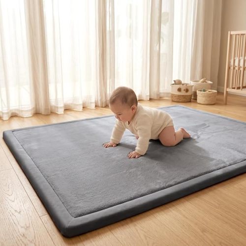 1.3" Thick Baby Play Mat for Floor,71x79 Ultra Soft Elasti-Foam Mat