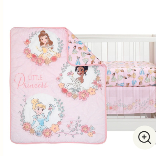Disney Princesses 3-Piece Nursery Baby Crib Bedding Set - Pink – Lambs & Ivy