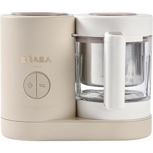 BEABA Babycook Neo Baby Food Maker | Non-Toxic Glass & Stainless Steel | Trusted by Celebrity Moms | Sustainable Baby Food Processor | Global Leader | 34 Servings in 20 Mins, Oat