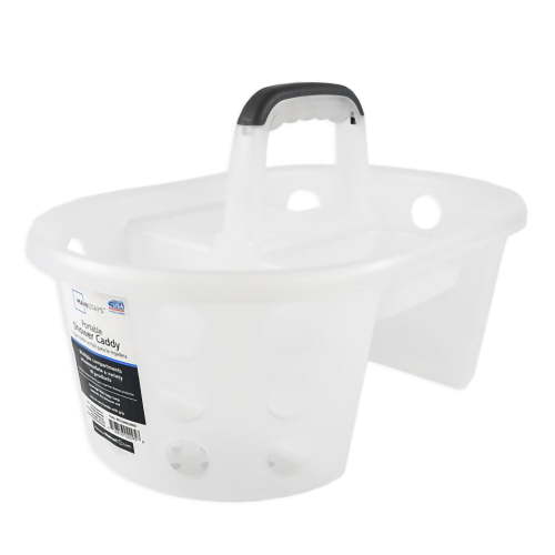Mainstays Portable Shower Caddy Frosty Plastic