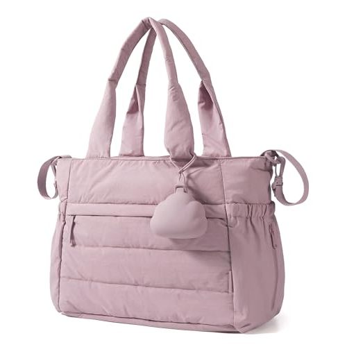 BAGSMART Diaper Bag Tote, Hospital Bag for Labor Delivery Travel Baby Tote | Lightweight Puffy Maternity Bag, Changing Pad & Pacifier Case, Large Capacity for Mom and Dad, Newborn Essentials