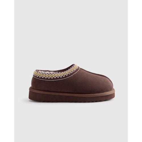 Australian Shearling Clog Slipper in Light Grey