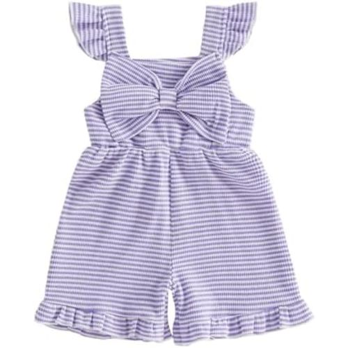 Little Girl Romper Toddler Overalls Summer Bow Jumpsuit Boho Outfit 6M-5T