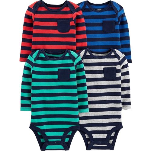 Simple Joys by Carter's Baby Boys' 4-pack Long-sleeve Bodysuit