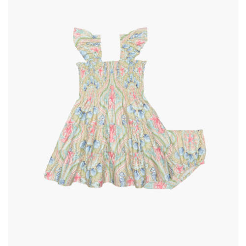 The Baby Ellie Nap Dress - Sea Scroll - Hill House Home