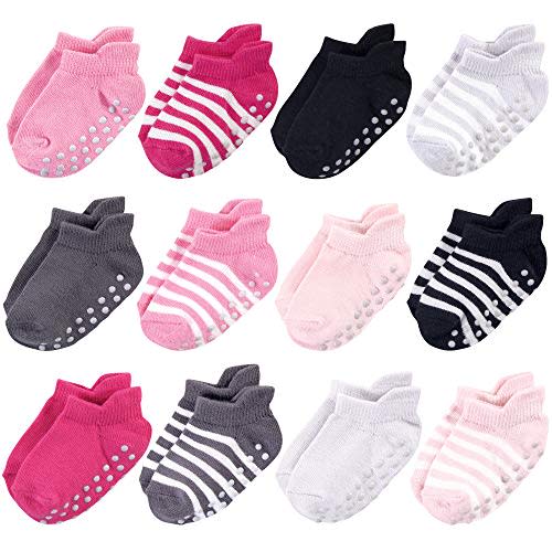 Touched by Nature Unisex Baby Organic Cotton Socks with Non-Skid Gripper for Fall Resistance