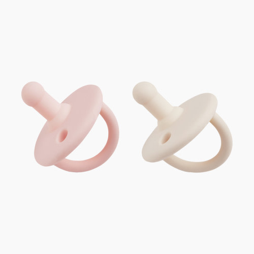 AEIOU Silicone Pacifier (2 Pack) - Petal/Oat Milk