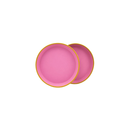 Buy Milly Stone Silicone Two Toned Plate Set Soft Berry and Golden Honey at Well.ca | Free Shipping $35+ in Canada