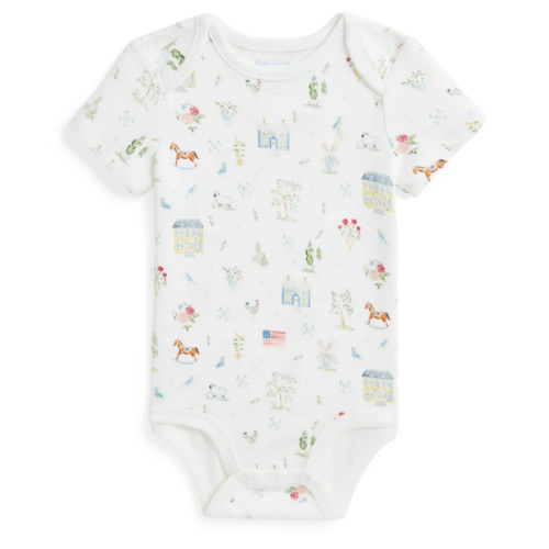 RL Baby x Riley Sheehey Saturday in The Park Cotton Bodysuit in Romant | Over The Moon