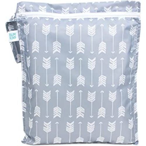 Bumkins Waterproof Wet Bag, Washable, Reusable for Travel, Beach, Pool, Stroller, Diapers, Dirty Gym Clothes, Swimsuits, Toiletries, 12x14 – Arrows