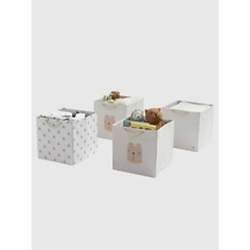babyGap 4 Pack Brannan Bear Fabric Storage Bins with Handles | Gap