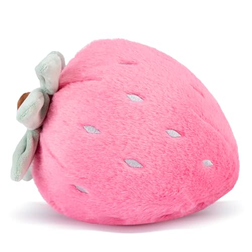 Yaafency Cute Fruit Mini Strawberry Plush Small Strawberry Stuffed Plush Toy Super Soft Suitable for Girls Boys Baby Pillows Cushion Seat for Kids Toys（Strawberry）