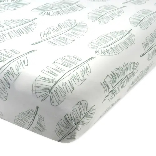 HonestBaby Unisex-Baby Fitted Crib Sheets Set Standard Mattress, 100% Organic Cotton Baby Boys, Girls, Neutral, 1 Pack - Navy, One Size
