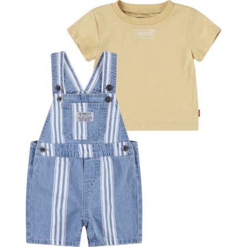 Batwing T-Shirt & Denim Shortalls Set
