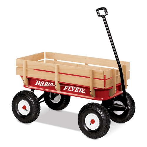 "Radio Flyer Red, 36"" All Terrain Folding Wagon with Air Tires"