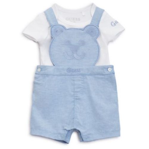 Baby Boys Short Sleeve Bodysuit and Bear Shortall, 2-Piece Set