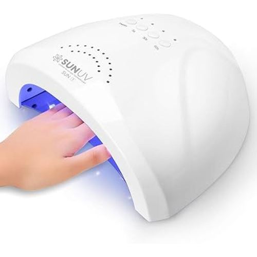 SUNUV UV LED Nail Lamp, Gel Light for Nail Polish UV Dryer with 3 Timers SUNone White