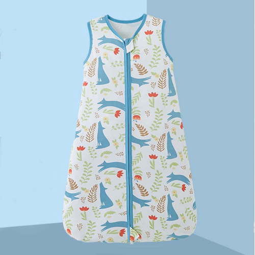 Xdegoge Baby Sleeping Bag Wearable Blanket Lightweight Sleeveless Sleep Sack 6-12 Months Breathable Cotton Sleepwear with Safety Zipper Cover