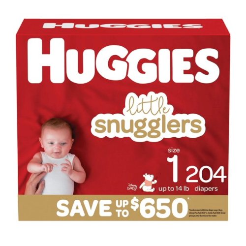 Huggies Little Snugglers Diapers (Size 1 - 204 ct) - Huggies Little Snugglers Diapers (Size 1 - 204 ct)