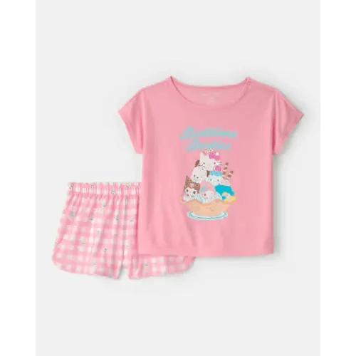 Girls 2-Piece Hello Kitty® Short-Sleeve Pajama Set - Pink | Carter's
