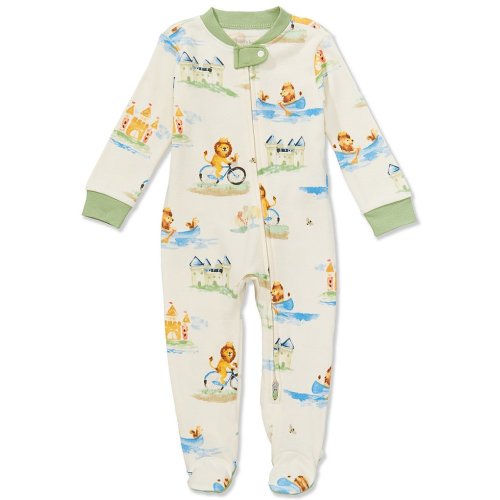 Burt's Bees Baby Organic Cotton Long Sleeve Lion Life Sleep & Play Footie