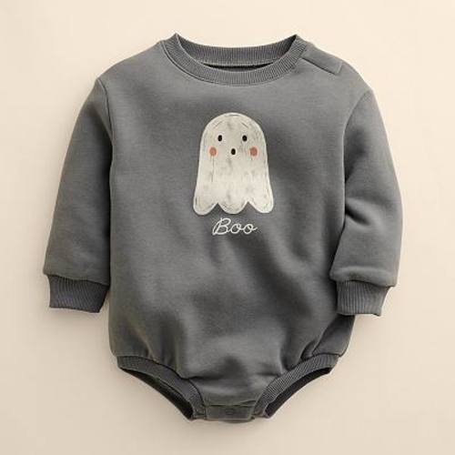 Baby Little Co. by Lauren Conrad Halloween Long Sleeve Ringer Bubble Bodysuit