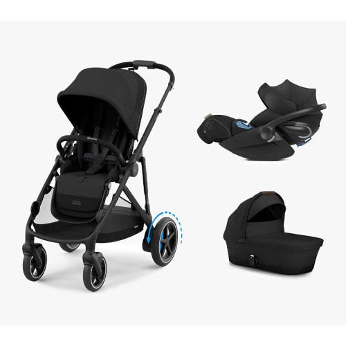 Cybex eGazelle S Single to Double, Cloud G Lux & Gazelle S Bassinet Travel System