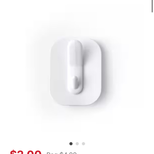 White Double Cart Hooks by Simply Tidy™, 2ct.