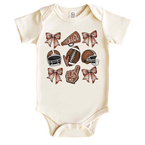 Girlie Football Graphic Bodysuit | Natural