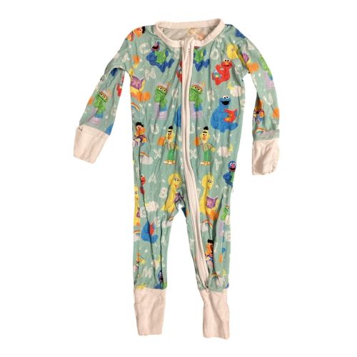 Little Sleepies Bamboo Sesame Street Zippy Sleeper Size 3-6mo