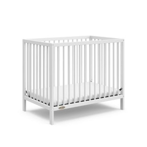 Graco Teddi Convertible Mini Crib with Mattress - White