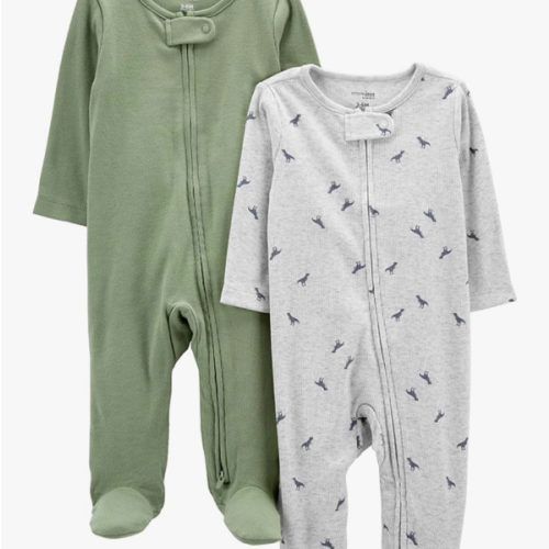 Simple Joys by Carter's Baby Boys' 2-pack 2-way Zip Textured Sleep and Play
