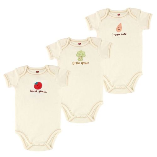 Touched by Nature Organic Cotton Bodysuits 3pk, Tomato