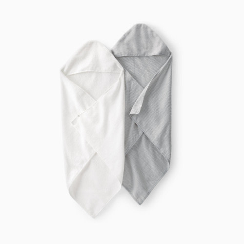 Carter's 2-Pack Organic Cotton Towels - Gray, Osz