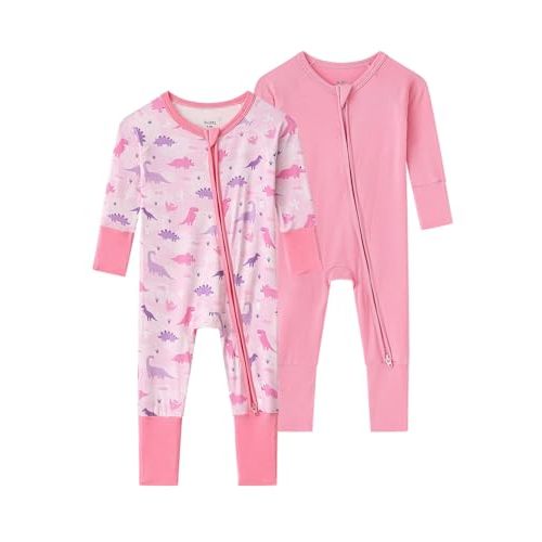 SUZEL Baby Viscose from Bamboo Footless Pajamas Boys Girls Zippy Pjs Sleep 'N Play Romper - 0-24 Months