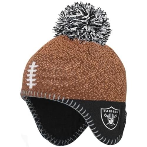 Outerstuff Infant NFL Football Head Knit Hat with Pom