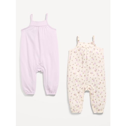 Sleeveless Jumpsuit 2-Pack for Baby Purple Floral