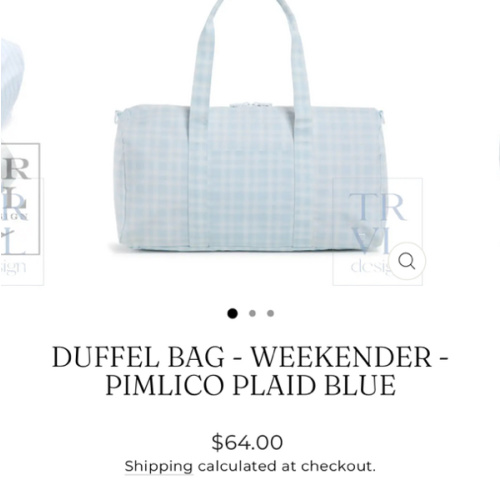 Duffel Bag - Weekender - Pimlico Plaid Blue