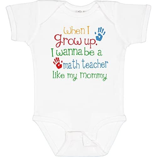 inktastic Math Teacher Like Mommy Baby Bodysuit