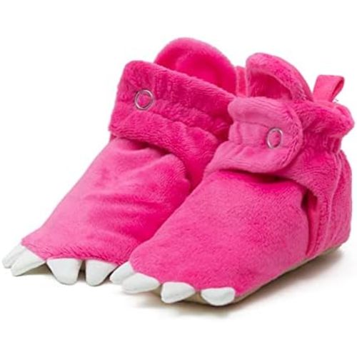 Robeez Baby Girls and Boys Crib Fleece Sherpa Snap Booties with Slip-Resistant Soles for Infant and Toddler, 0-18 Months