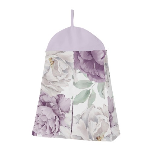 Sweet Jojo Designs Lavender Purple Boho Shabby Floral Girl 6p Crib Bedding + BreathableBaby Breathable Mesh Liner
