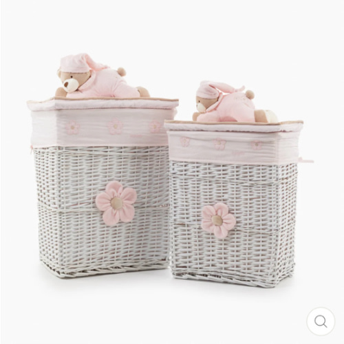 Square Laundry Basket Set - Pink