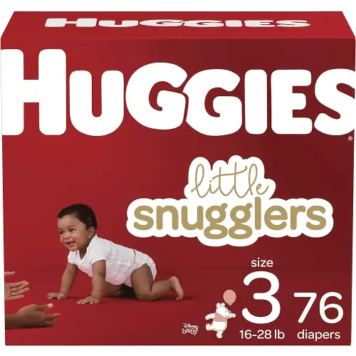 Baby Diapers Size 3, 76 Ct, Huggies Little Snugglers