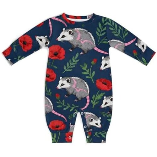 Baby Boy Girl Outfit Romper Pink Ornaments Gold Long Sleeve Jumpsuit Newborn Clothes