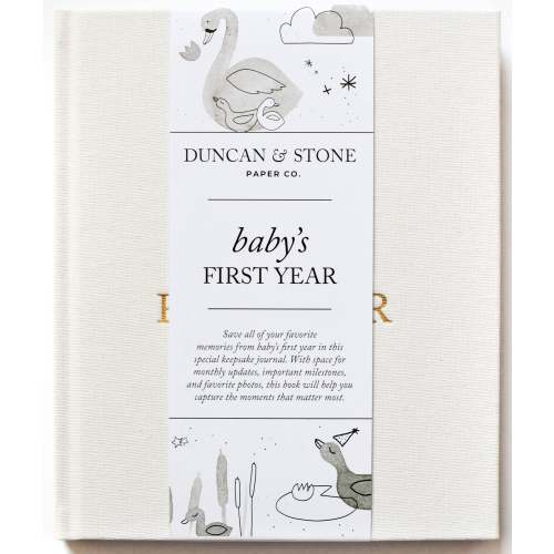 Baby's First Year Memory Book & Photo Album | Cream