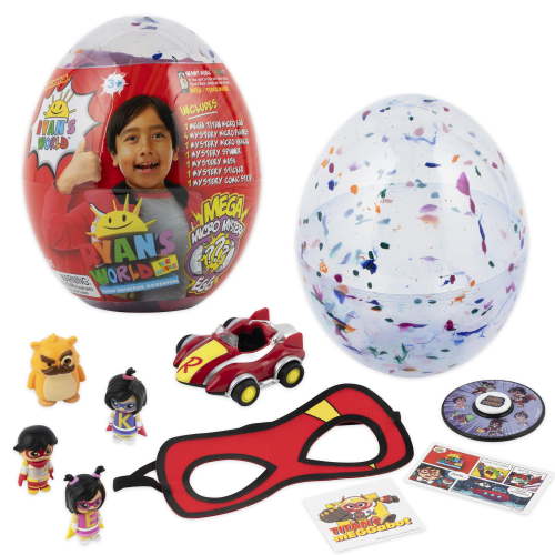 Free Shipping! Ryan's World Microverse Mega Mystery Egg Toy with Figures Vehicle Age 3+