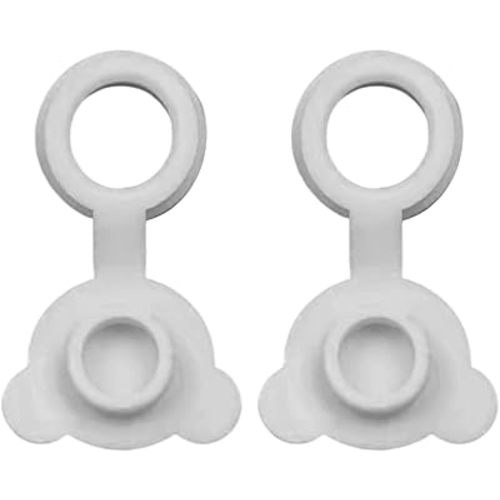 2PCS Silicone Bathtub Drain Plugs - Soft Universal Bear Shaped Tub Stopper for Kids, Leakproof Bath Plug with Cute Design, Durable Water Saving Shower Sink Stopper (Grey)